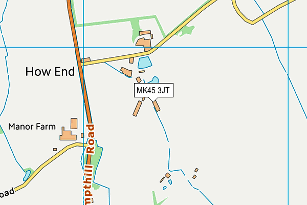 MK45 3JT map - OS VectorMap District (Ordnance Survey)