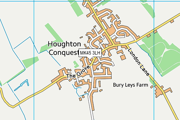 MK45 3LH map - OS VectorMap District (Ordnance Survey)