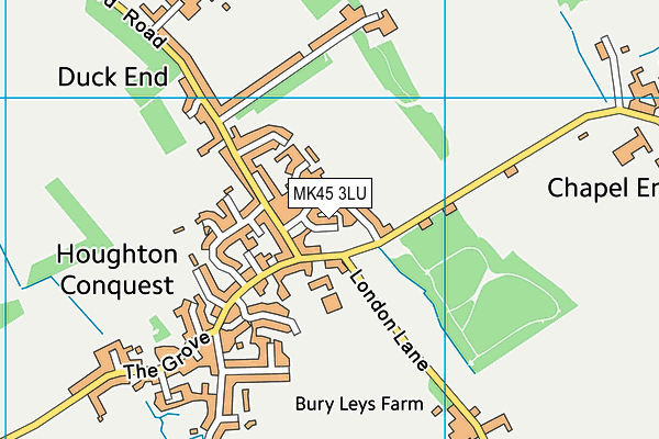 MK45 3LU map - OS VectorMap District (Ordnance Survey)