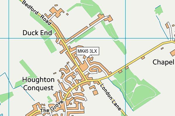 MK45 3LX map - OS VectorMap District (Ordnance Survey)