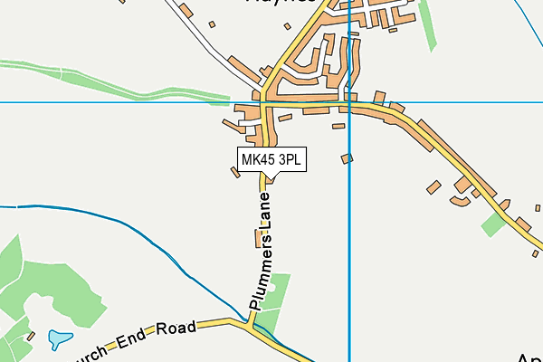 MK45 3PL map - OS VectorMap District (Ordnance Survey)