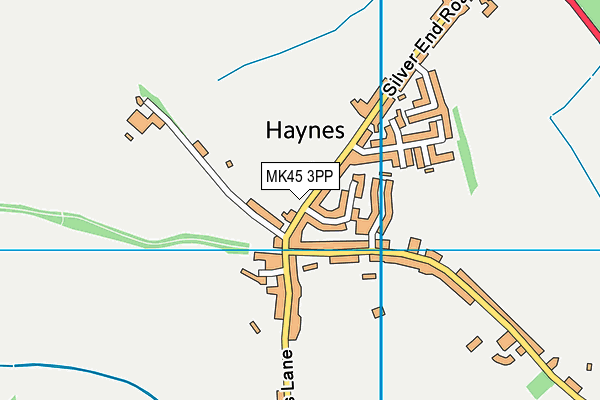 MK45 3PP map - OS VectorMap District (Ordnance Survey)