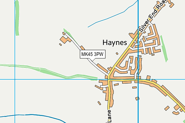 MK45 3PW map - OS VectorMap District (Ordnance Survey)