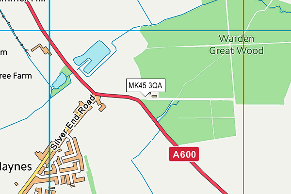 MK45 3QA map - OS VectorMap District (Ordnance Survey)