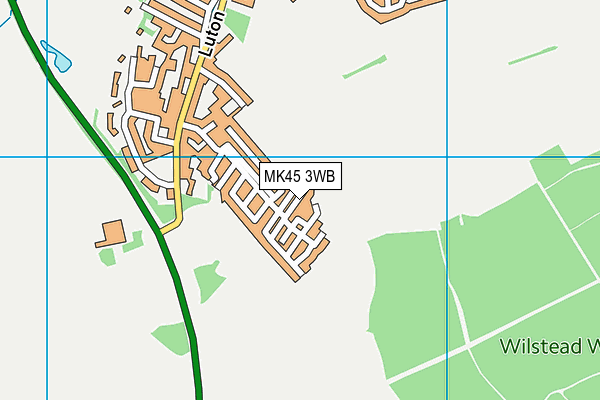 MK45 3WB map - OS VectorMap District (Ordnance Survey)