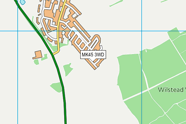 MK45 3WD map - OS VectorMap District (Ordnance Survey)
