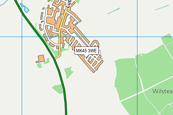 MK45 3WE map - OS VectorMap District (Ordnance Survey)
