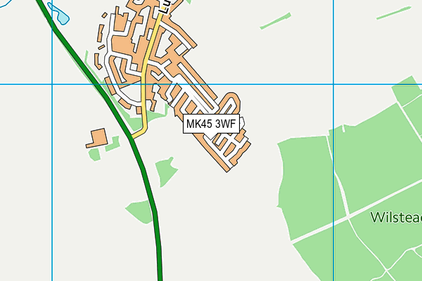 MK45 3WF map - OS VectorMap District (Ordnance Survey)
