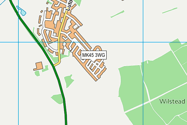 MK45 3WG map - OS VectorMap District (Ordnance Survey)