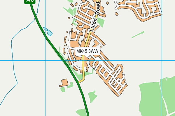 MK45 3WW map - OS VectorMap District (Ordnance Survey)