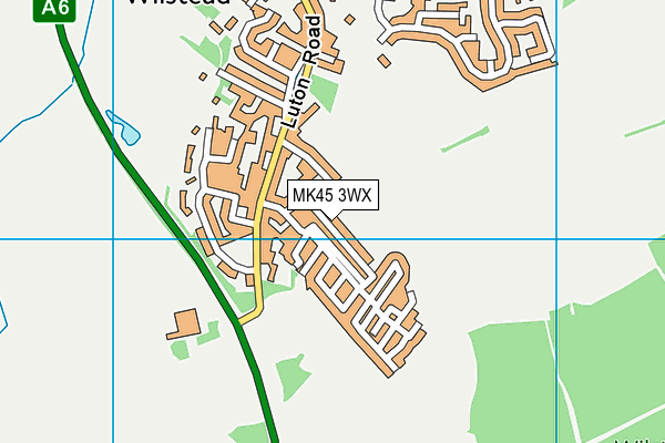 MK45 3WX map - OS VectorMap District (Ordnance Survey)