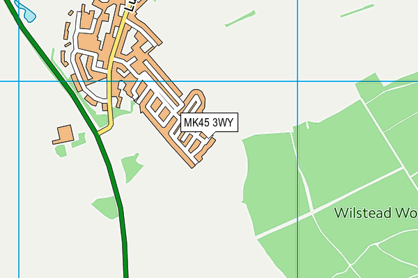 MK45 3WY map - OS VectorMap District (Ordnance Survey)