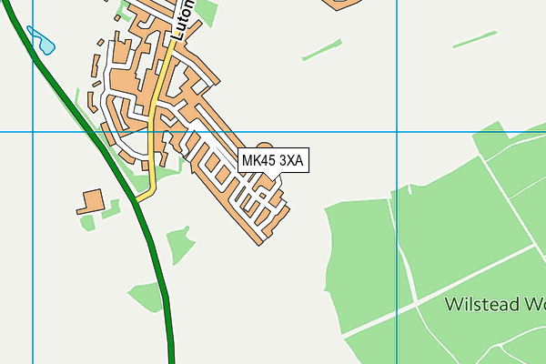 MK45 3XA map - OS VectorMap District (Ordnance Survey)