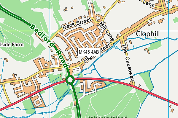 MK45 4AB map - OS VectorMap District (Ordnance Survey)