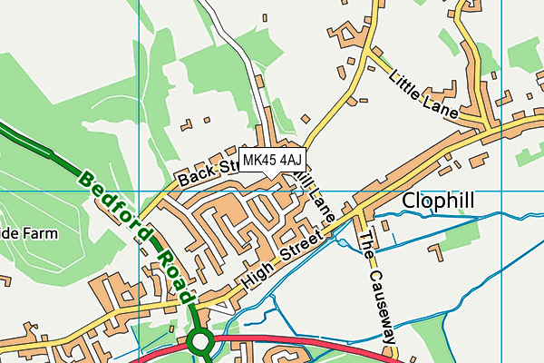 MK45 4AJ map - OS VectorMap District (Ordnance Survey)