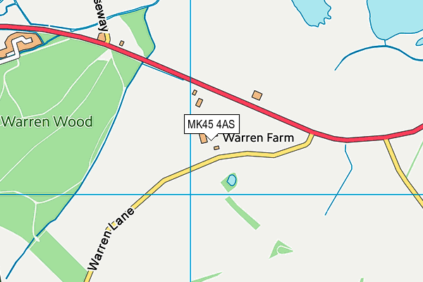 MK45 4AS map - OS VectorMap District (Ordnance Survey)