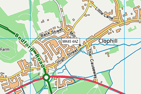 MK45 4AZ map - OS VectorMap District (Ordnance Survey)