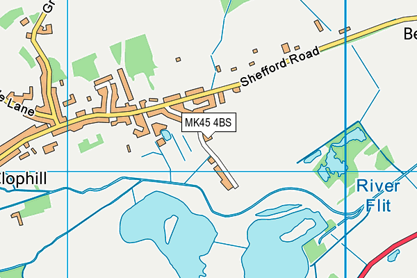 MK45 4BS map - OS VectorMap District (Ordnance Survey)