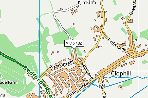 MK45 4BZ map - OS VectorMap District (Ordnance Survey)