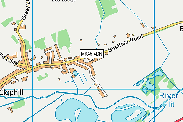 MK45 4DN map - OS VectorMap District (Ordnance Survey)