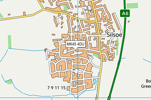 MK45 4DU map - OS VectorMap District (Ordnance Survey)