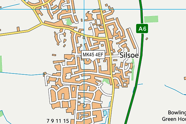 MK45 4EF map - OS VectorMap District (Ordnance Survey)