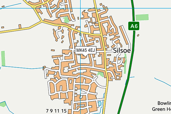 MK45 4EJ map - OS VectorMap District (Ordnance Survey)