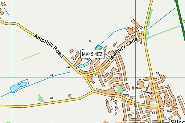 MK45 4EZ map - OS VectorMap District (Ordnance Survey)