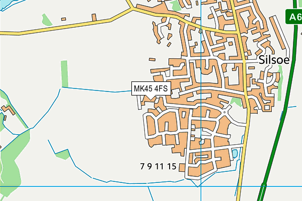 MK45 4FS map - OS VectorMap District (Ordnance Survey)