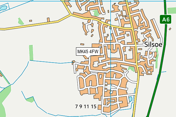 MK45 4FW map - OS VectorMap District (Ordnance Survey)