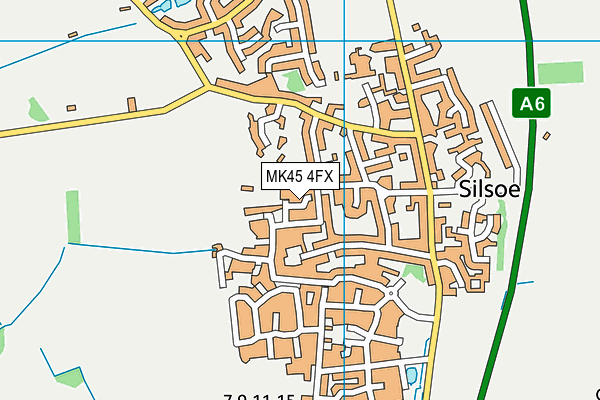 MK45 4FX map - OS VectorMap District (Ordnance Survey)