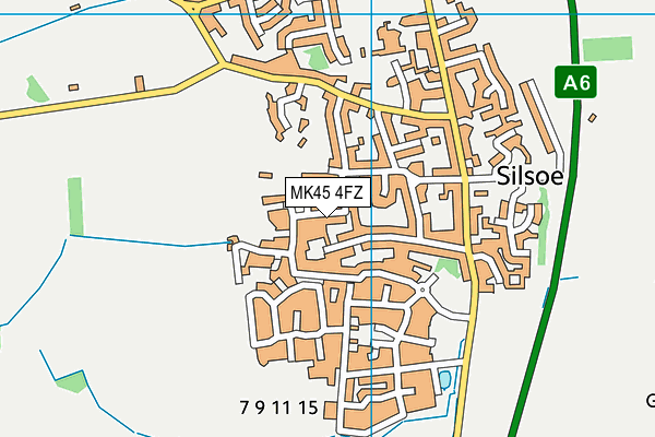 MK45 4FZ map - OS VectorMap District (Ordnance Survey)