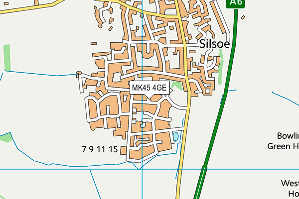 MK45 4GE map - OS VectorMap District (Ordnance Survey)