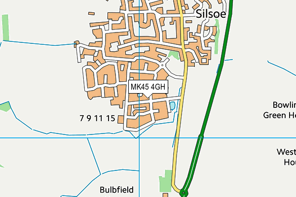MK45 4GH map - OS VectorMap District (Ordnance Survey)