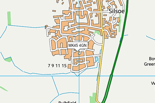 MK45 4GN map - OS VectorMap District (Ordnance Survey)