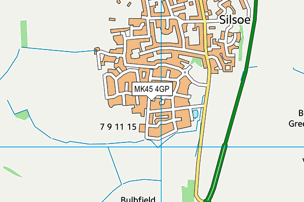 MK45 4GP map - OS VectorMap District (Ordnance Survey)
