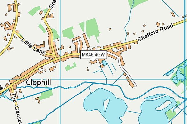 MK45 4GW map - OS VectorMap District (Ordnance Survey)