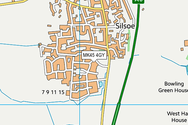 MK45 4GY map - OS VectorMap District (Ordnance Survey)