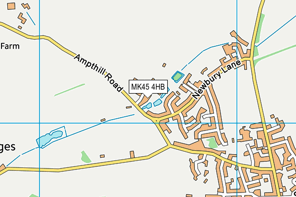 MK45 4HB map - OS VectorMap District (Ordnance Survey)