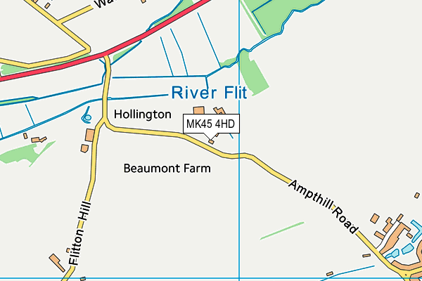 MK45 4HD map - OS VectorMap District (Ordnance Survey)