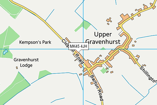 MK45 4JH map - OS VectorMap District (Ordnance Survey)