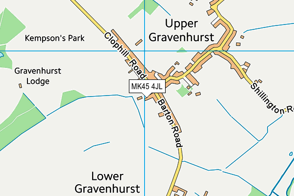 MK45 4JL map - OS VectorMap District (Ordnance Survey)