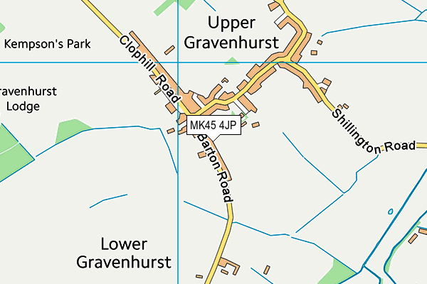 MK45 4JP map - OS VectorMap District (Ordnance Survey)