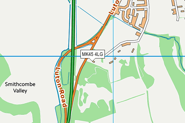 MK45 4LG map - OS VectorMap District (Ordnance Survey)