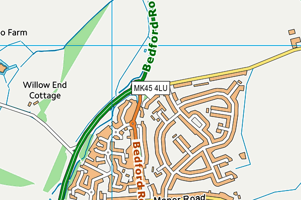 MK45 4LU map - OS VectorMap District (Ordnance Survey)