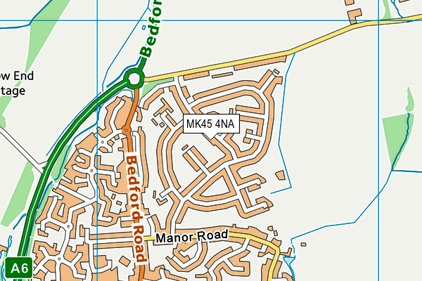 MK45 4NA map - OS VectorMap District (Ordnance Survey)