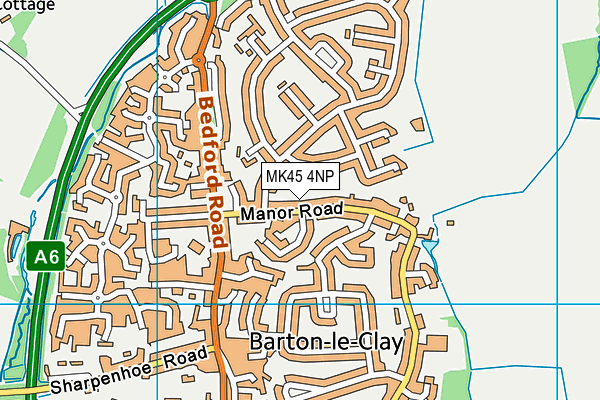 MK45 4NP map - OS VectorMap District (Ordnance Survey)