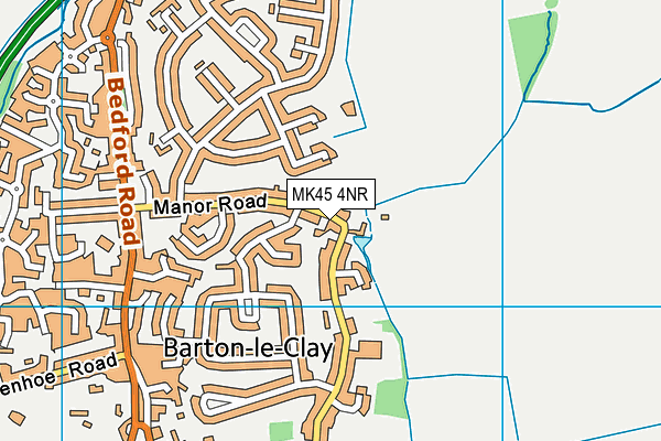 MK45 4NR map - OS VectorMap District (Ordnance Survey)