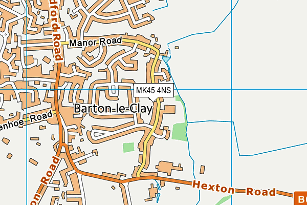 MK45 4NS map - OS VectorMap District (Ordnance Survey)