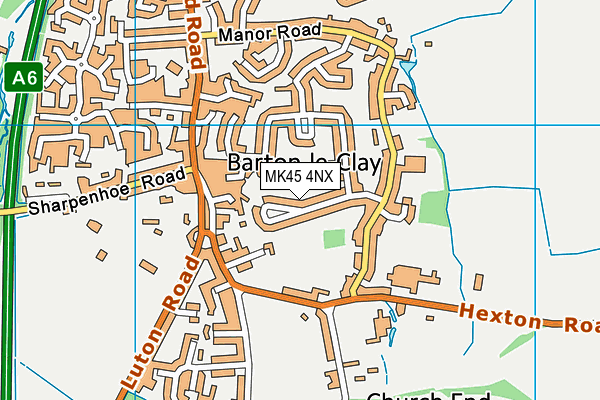 MK45 4NX map - OS VectorMap District (Ordnance Survey)